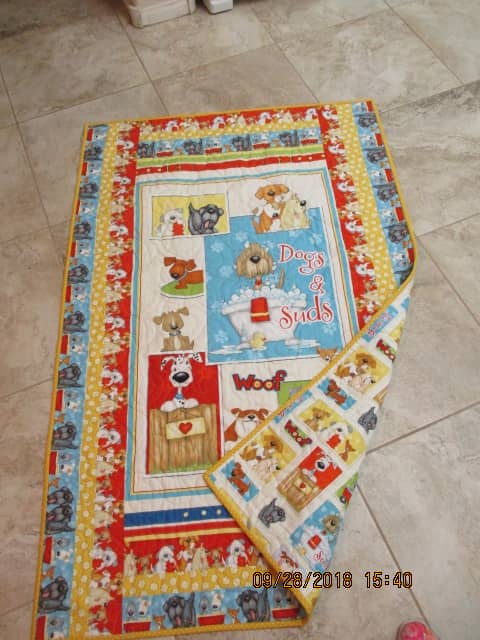 dog panel quilt