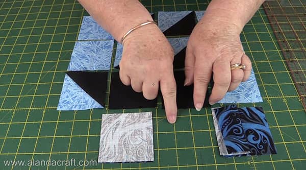 Boat Quilt Block - Joining Squares