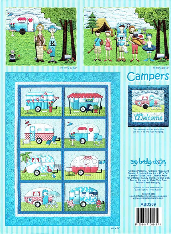 Camper Family Applique Pattern