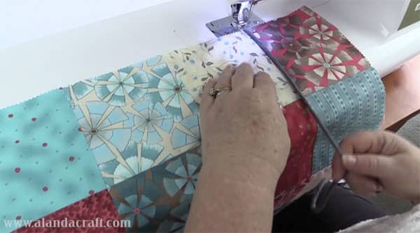 couched patchwork tote bag, bag tutorial, charm square tote bag, quilting, sewing