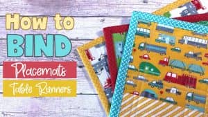 how to bind a placemat or table runner