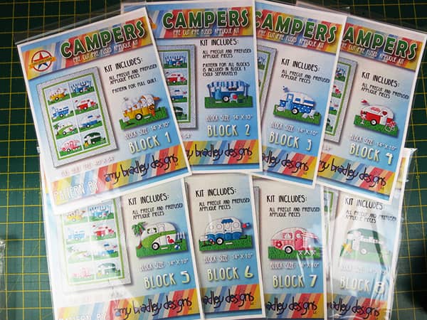 Camper Van Applique Quilt Blocks