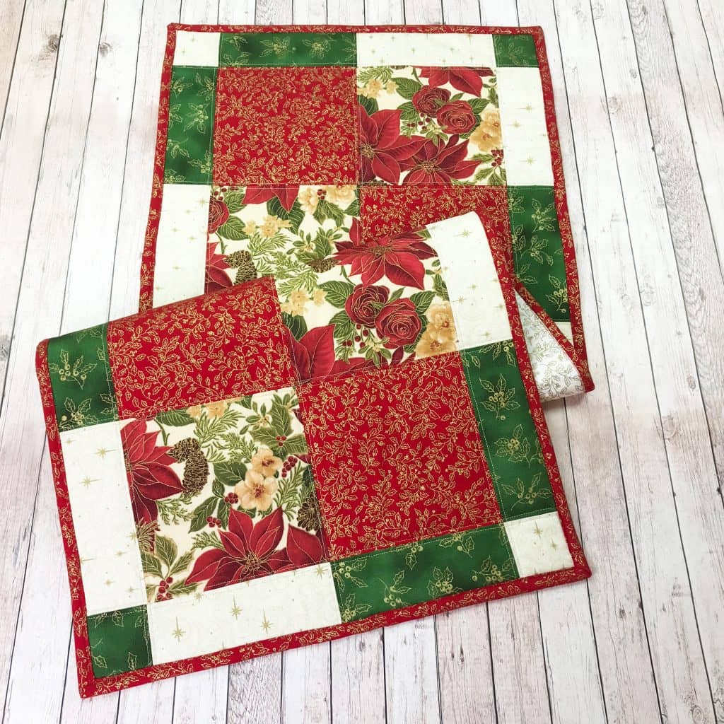 christmas table runner tutorial