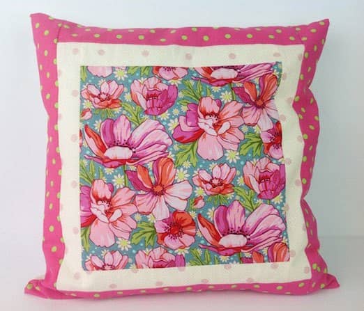 cushion-cover-pink-flowers, sewing, craft