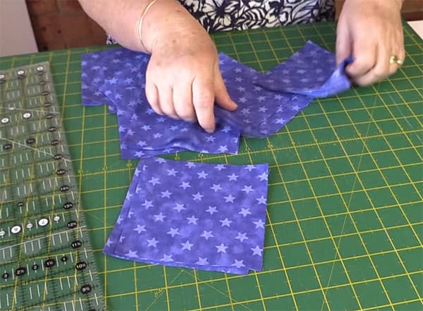 cutting charm squares