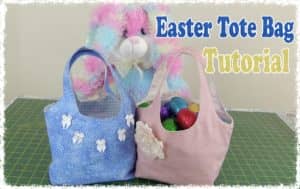 easter egg tote bag