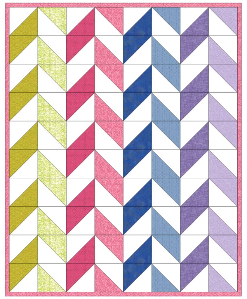 herringbone quilt tutorial using half square triangles