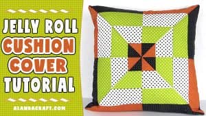 jelly roll cushion cover tutorial