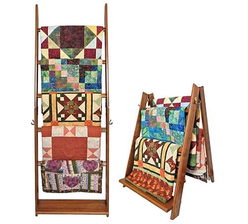 ladder quilt display rack