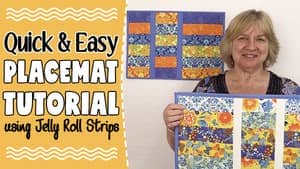 Placemat tutorial using jelly rolls - easy sewing project