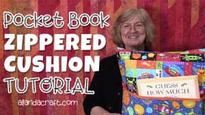 pocket book cushion cover tutorial