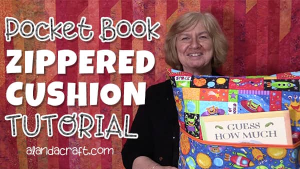 pocket book cushion cover tutorial