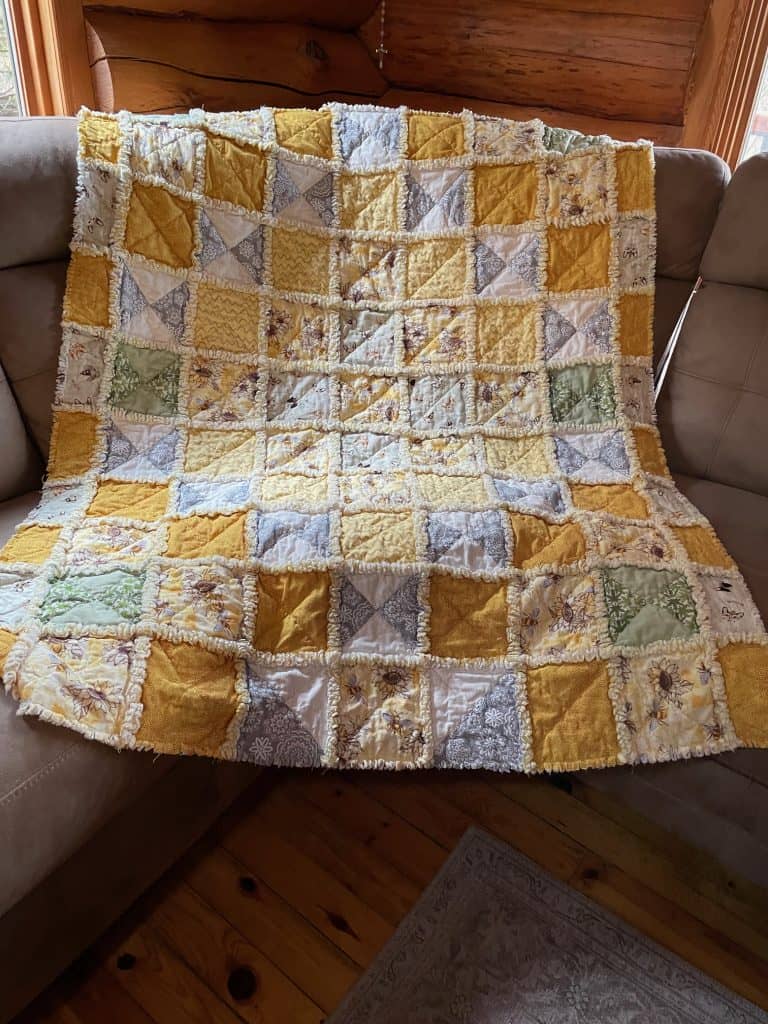 Multi-Colored Rag Quilt