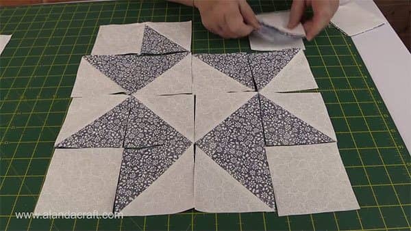 ribbon-star-quilt-block,quilt block, craft,sewing