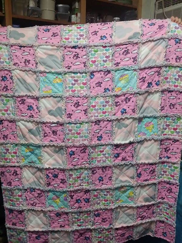 baby-rag-quilt,quilting-craft-sewing