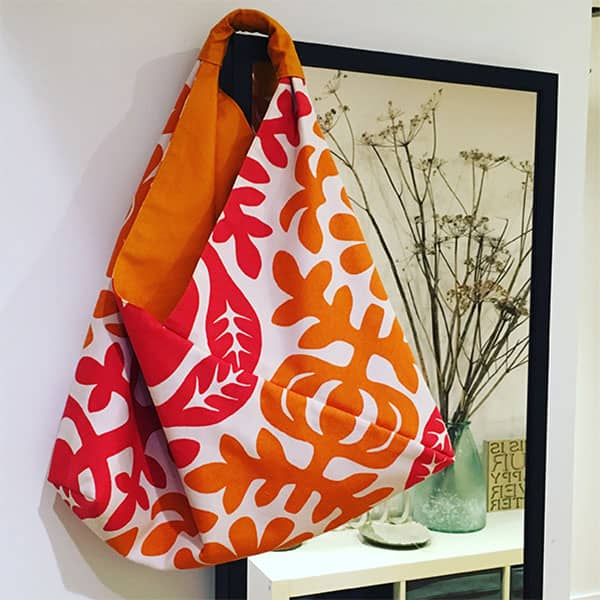 vibrant-origami-bag, sewing, sewing project, market-bag, tote-bag, 