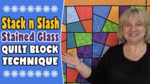 stack and slash quilt block tutorial,Stack & Slash Stained Glass Quilt Block,quilting,sewing, craft, quilt block