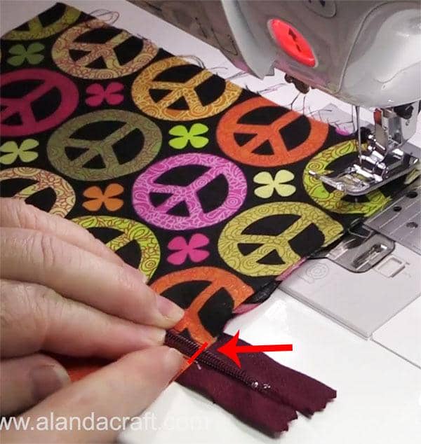 zippered purse step by step