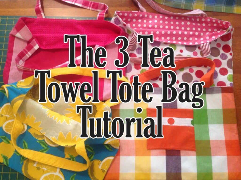 sewing projects to sell, tea towel tote bag, tutorial