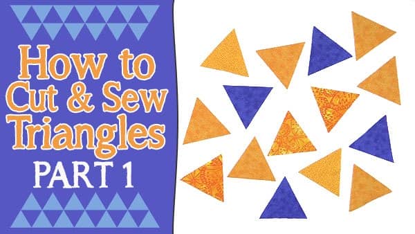 how to cut triangles for quilting