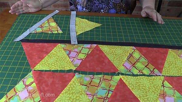 triangle-table-runner,quilting,craft,sewing