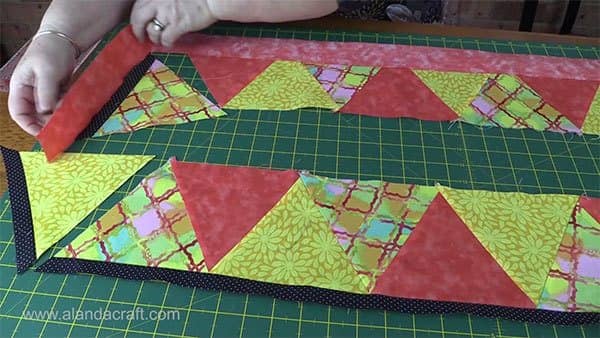 triangle-table-runner,quilting,craft,sewing