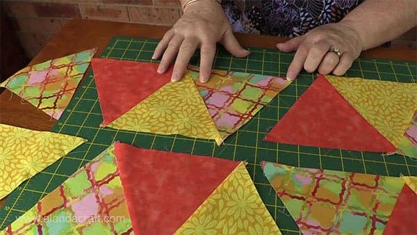 triangle-table-runner,quilting, craft, sewing