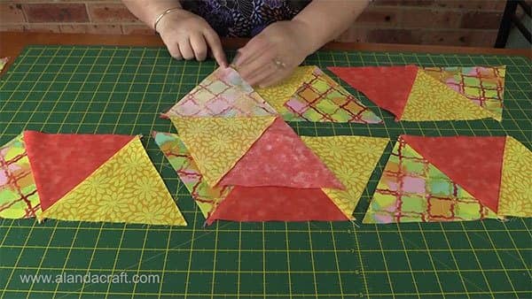 triangle-table-runner,quilting,craft,sewing