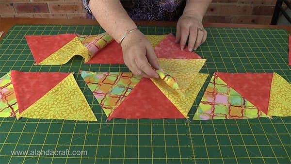 triangle-table-runner,quilting,craft,sewing